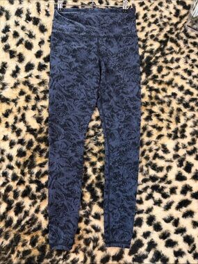 Athleta Women's High-Rise Navy Patterned Leggings